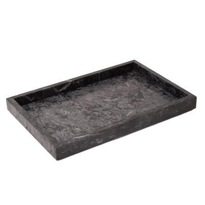 BANDEJA DE MARMOL NEGRO 30 X 20 X 3 CMS