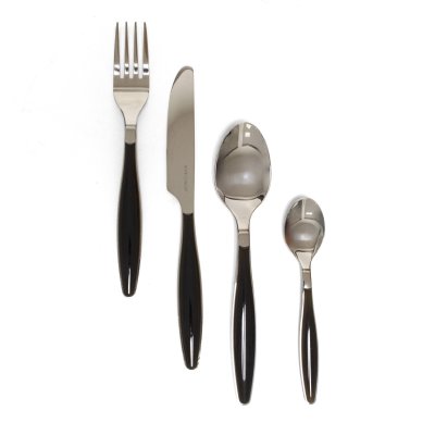 SET X24 PIEZAS CUBIERTOS HOME CONCEPT NOVA PURE BLACK STAINLESS STEEL