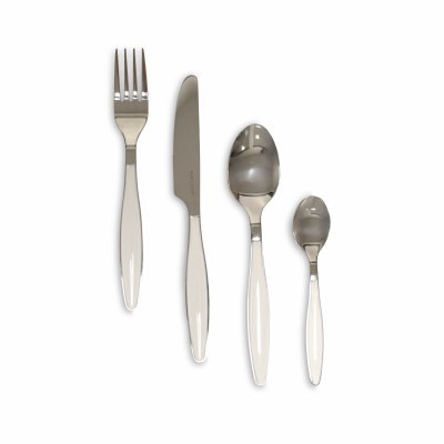 SET X24 PIEZAS CUBIERTOS HOME CONCEPT NOVA PURE WHITE STAINLESS STEEL