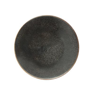 PLATO POSTRE SAKURA LAVA BLACK REACTIVE GLAZE DE PORCELANA 19 CM